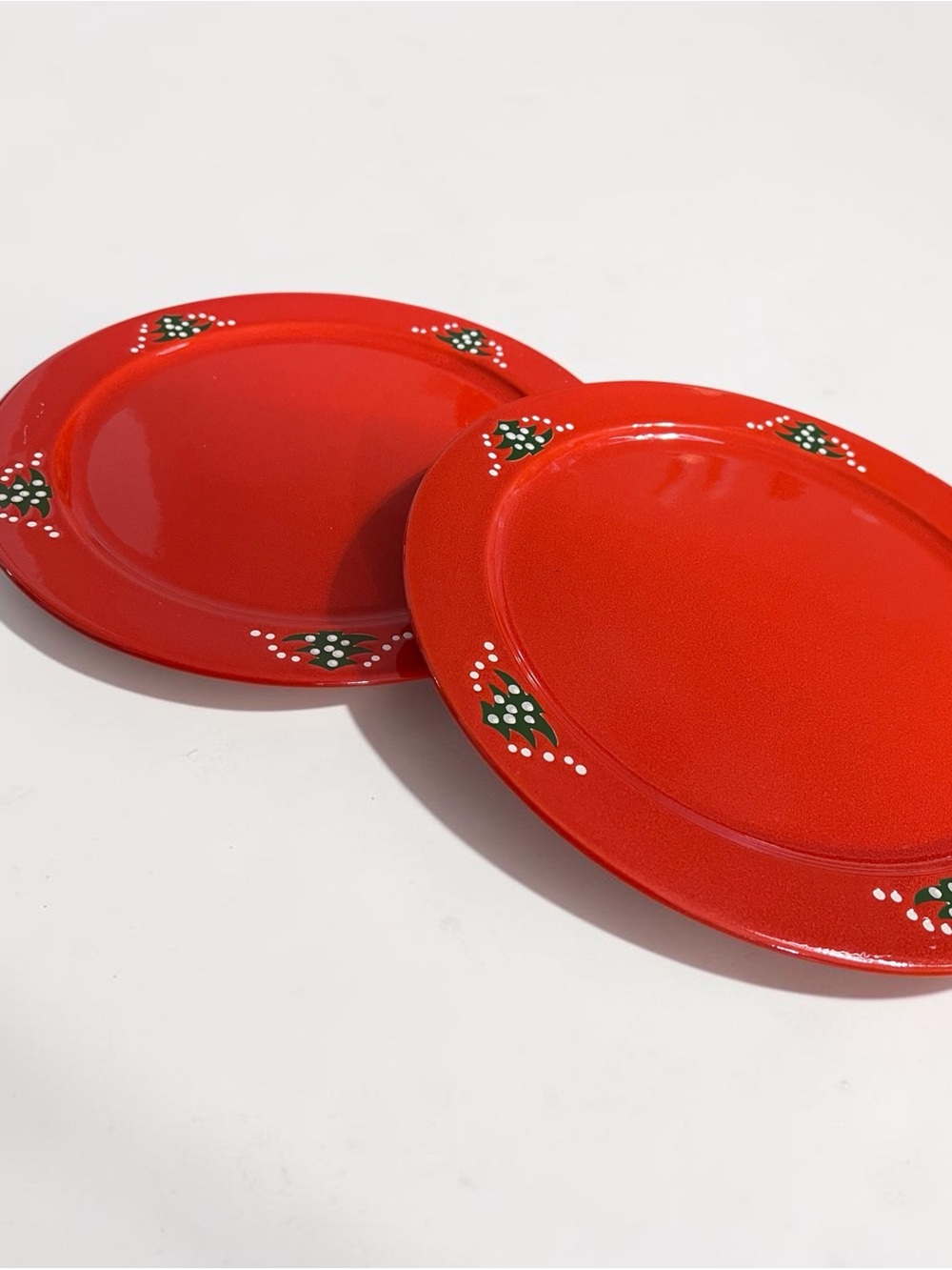 Vintage Waechtersbach Christmas Tree plates / chargers - Set of 2
